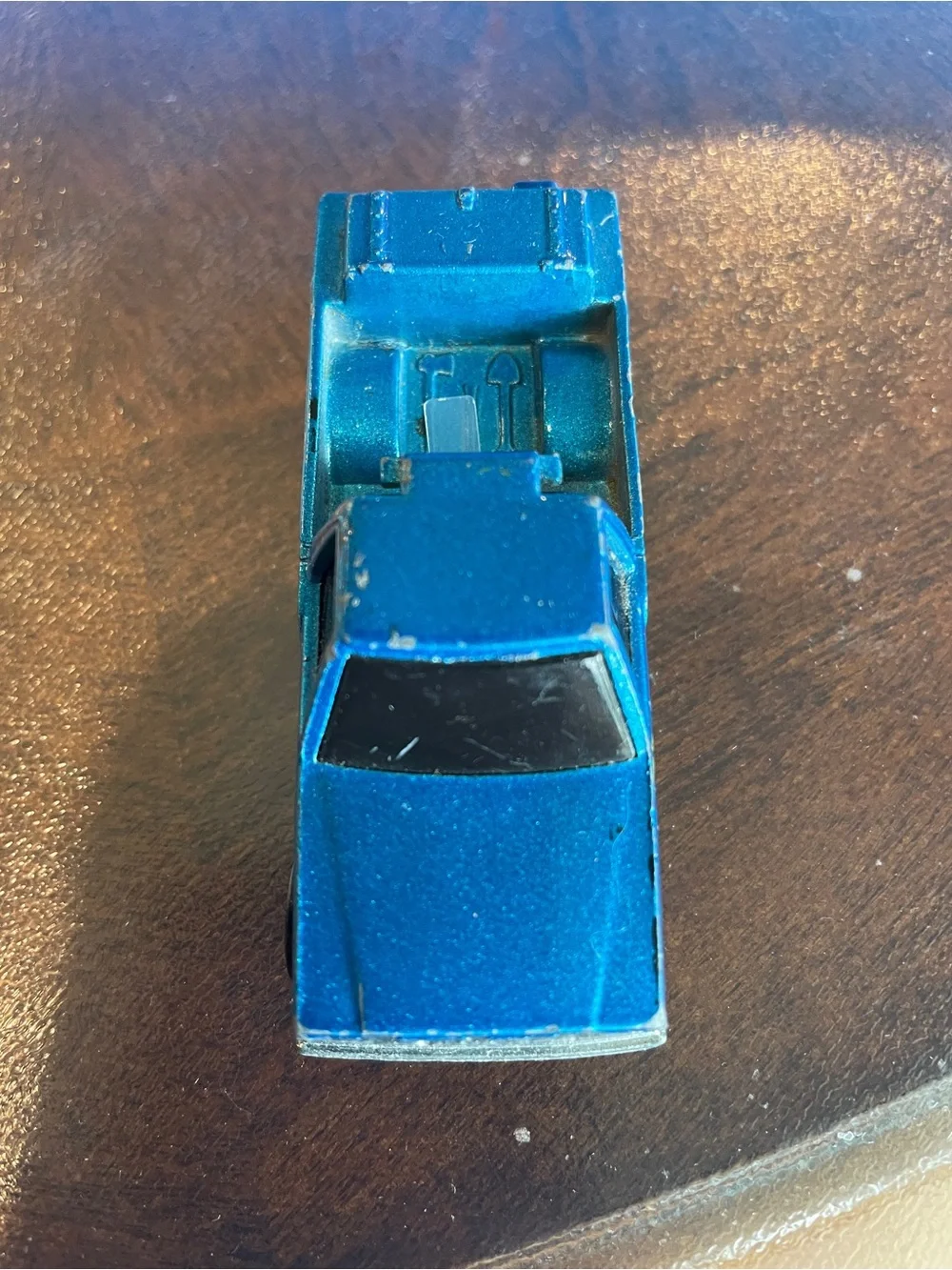 VTG HOT WHEELS HONG KONG X-15 CRACK-UPS PICK-UP TRUCK-MISSING BED COVER-BLUE
